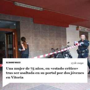 Declaraciones de Iñaki Sánchez, tras conocer la noticia del ataque recibido por una mujer de 75 años en el portal de su domicilio de la capital alavesa.