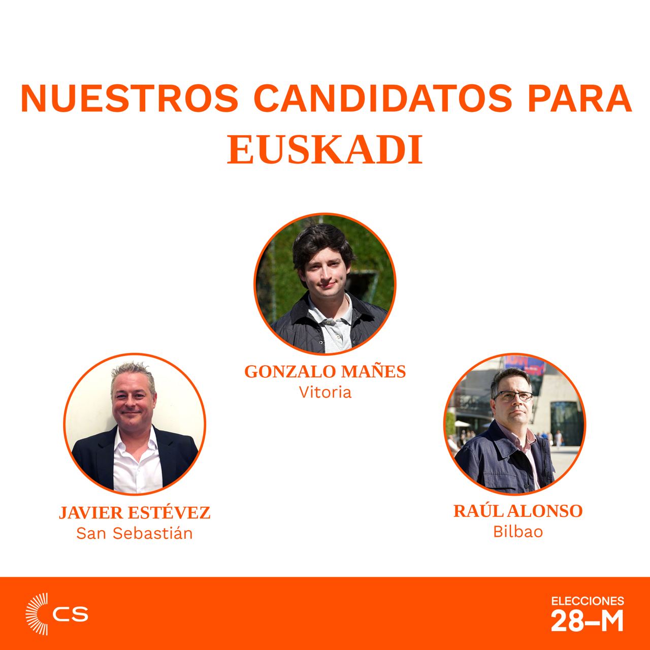 Candidatos Ciudadanos 28-M Euskadi / Pais Vasco